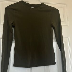 GAP Dark Olive Long Sleeve Tee